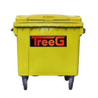 Dustbin / Tempat Sampah Beroda 660 L ( Kuning )